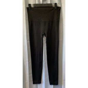 Spanx Look At Me Now Women's Size XL Seamless Brown Croc High Waisted Leggings